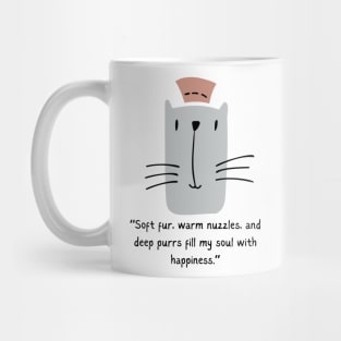 Kitty Cat SOFT FUR/ Cute Kitty Cat Quote Mug